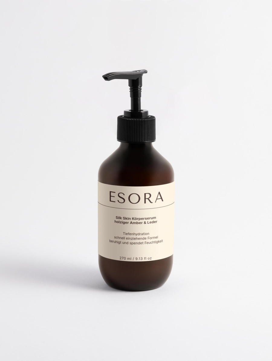 ESORA - Silk Skin Body Serum | Woody Amber & Leather
